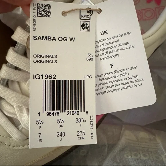 Women's Samba OG White Lucid Pink NWT - Picture 10 of 12